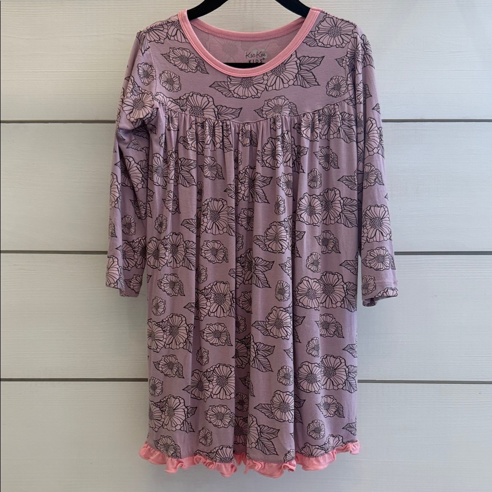 Kickee Pants Purple Floral Kids Dress